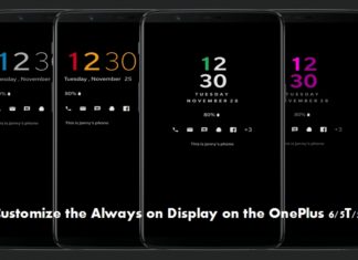 Customize the Always on Display on the OnePlus 6/5T/5