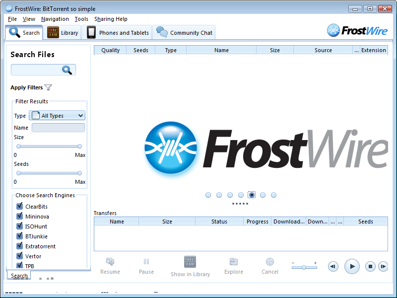 Tools sharing. FROSTWIRE. Clearbit.