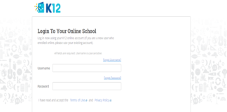 K12 online school login