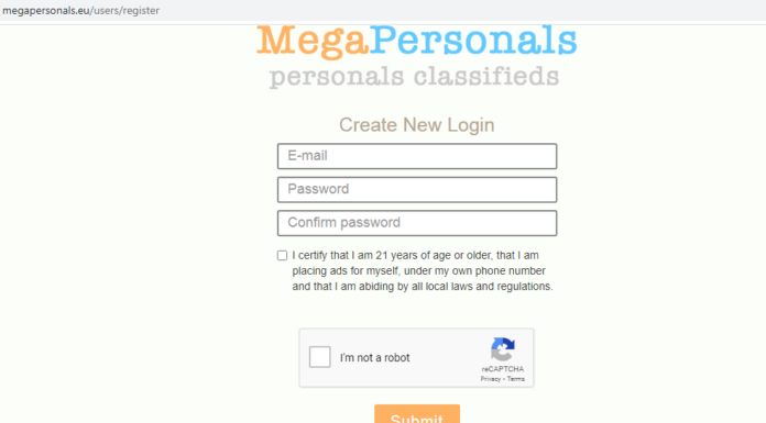 Mega Personal Sign up