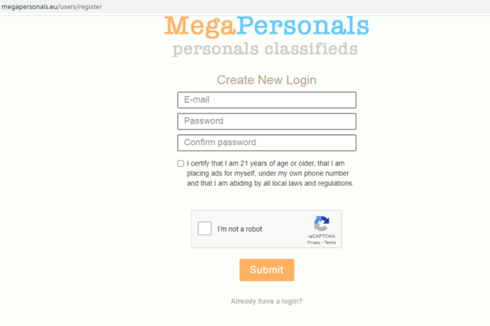 Mega Personal Sign up